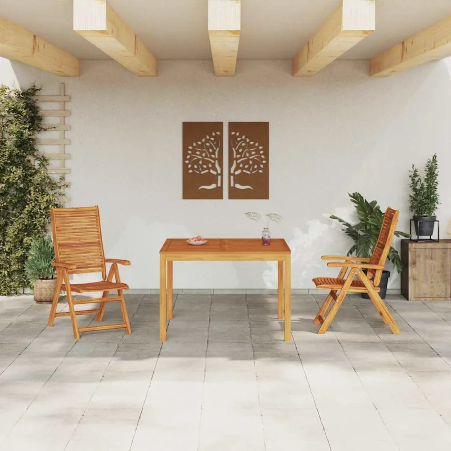 Ensemble de salle à manger pour jardin 3 pcs Marron - 4