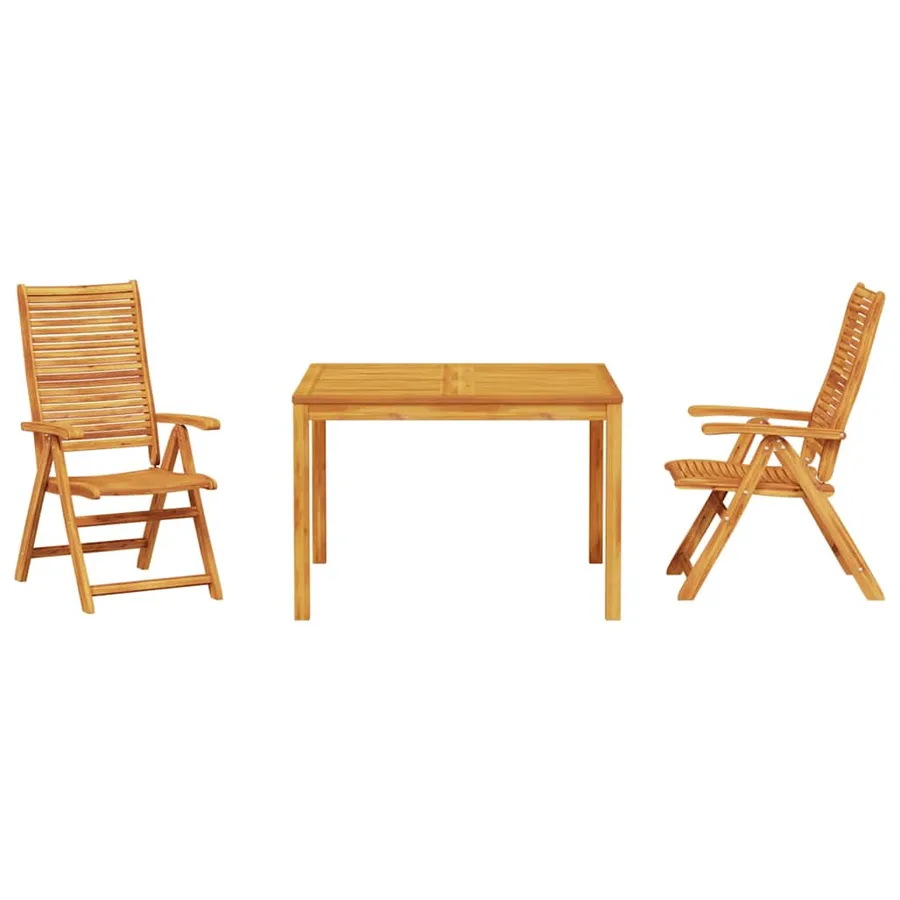 Ensemble de salle à manger pour jardin 3 pcs Marron - 7