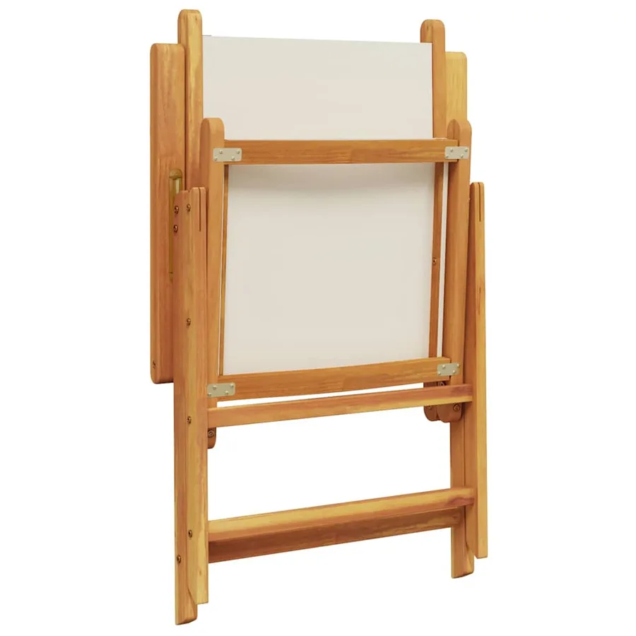 Ensemble de salle à manger pour jardin 5 pcs Blanc crème - 12