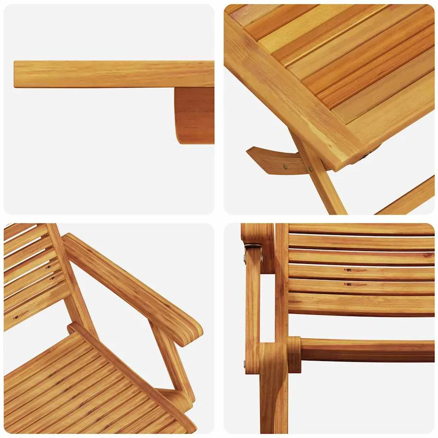 Ensemble de salle à manger pour jardin 5 pcs Marron - 10