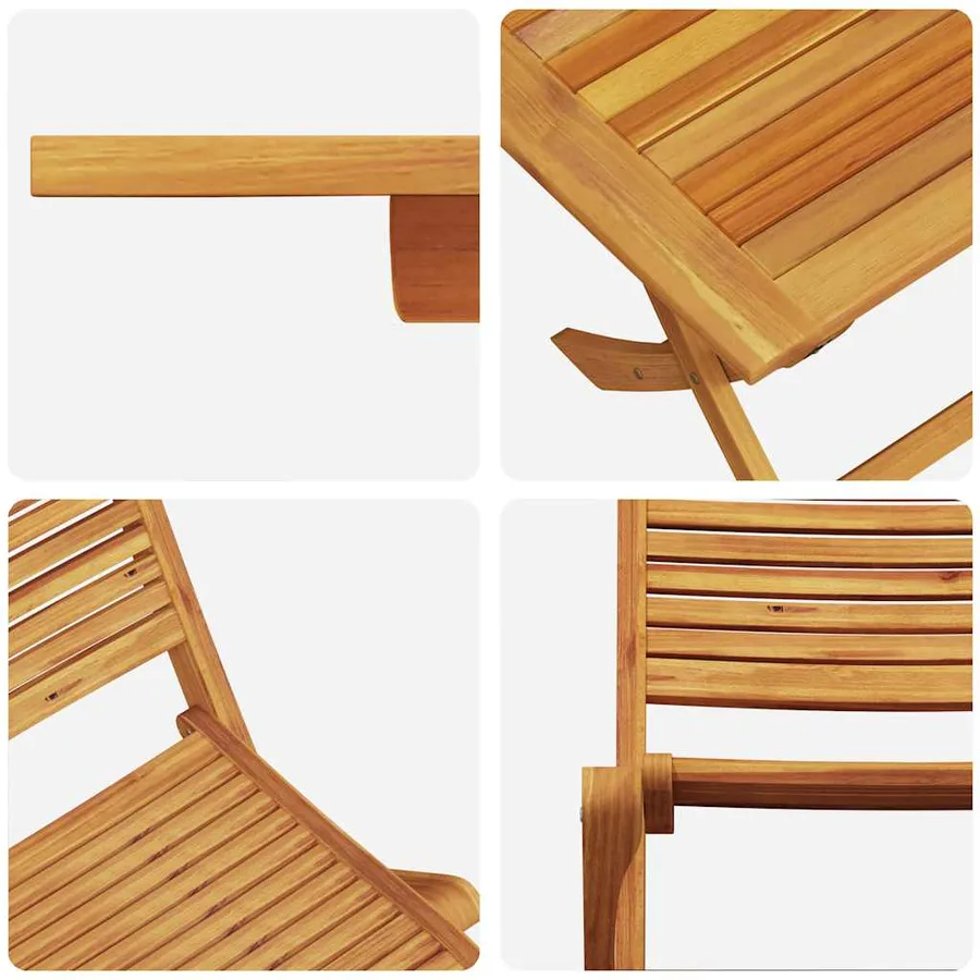 Ensemble de salle à manger pour jardin 5 pcs Marron - 11