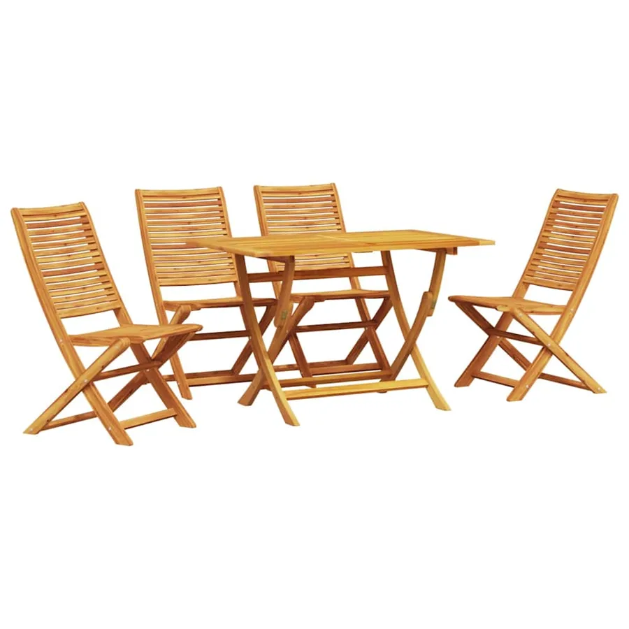 Ensemble de salle à manger pour jardin 5 pcs Marron - 2