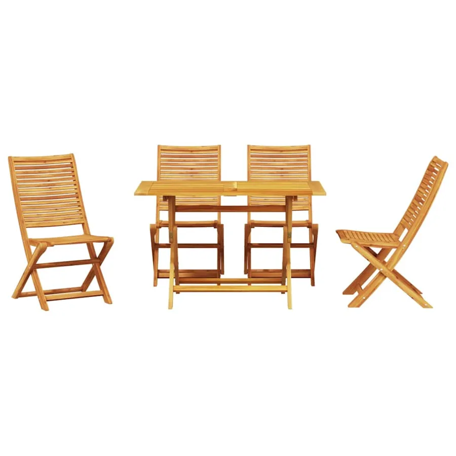 Ensemble de salle à manger pour jardin 5 pcs Marron - 7