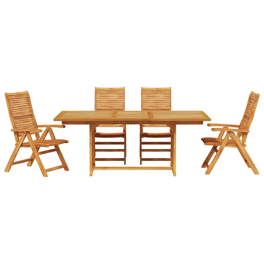 Ensemble de salle à manger pour jardin 5 pcs Marron - 7