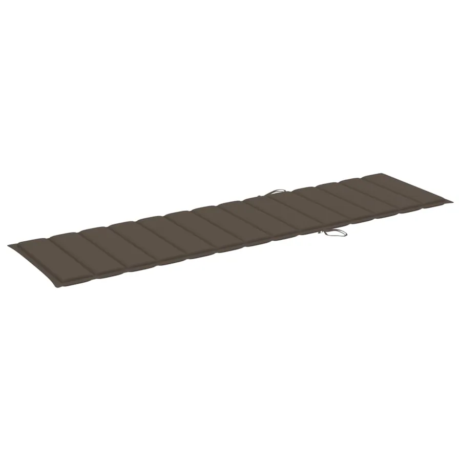 Chaise longue avec table et coussin Bois de teck solide - 8