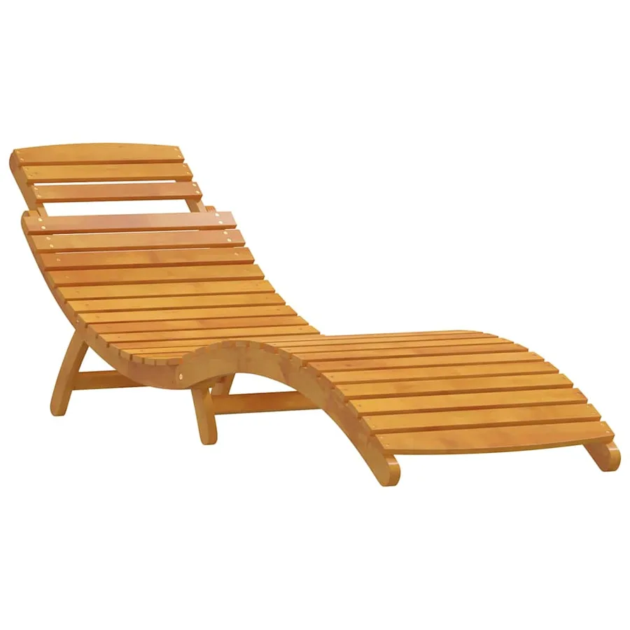 Transat 2 pcs Marron 55 x 184 x 64cm Bois d'Acacia Massif - 4