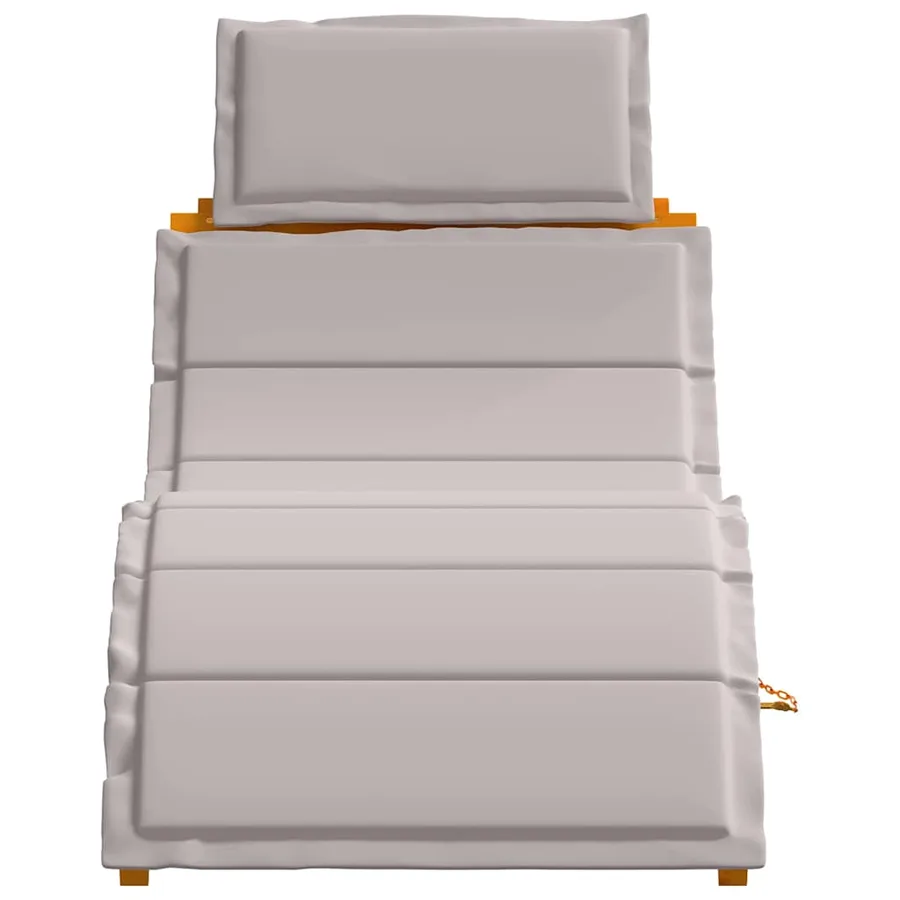 Transat avec coussin 2 pcs Taupe Bois d'Acacia Massif - 6