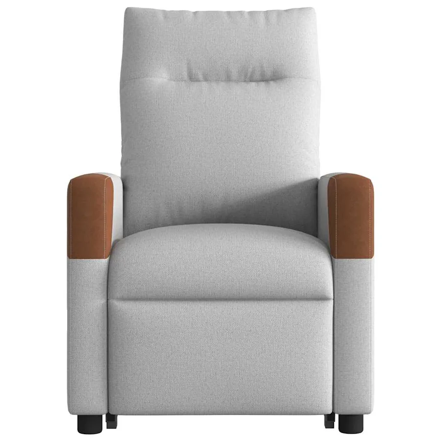 Fauteuil inclinable électrique gris nuage tissu - 5