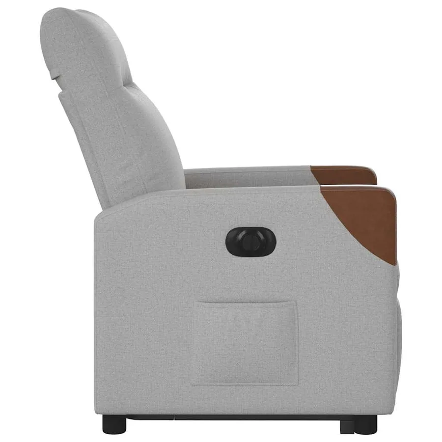 Fauteuil inclinable électrique gris nuage tissu - 6