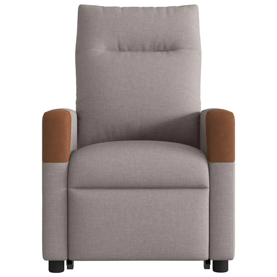 Fauteuil inclinable de massage électrique Taupe Tissu - 5