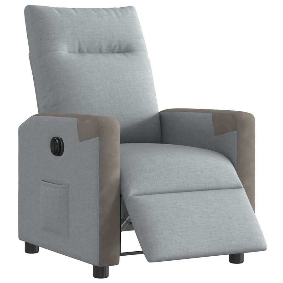 Fauteuil inclinable électrique Gris clair Tissu - 2
