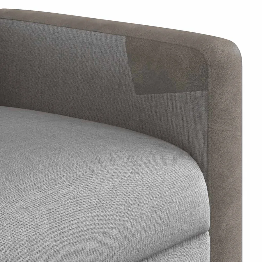 Fauteuil de massage inclinable gris nuage tissu - 11