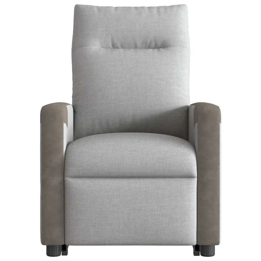 Fauteuil de massage inclinable gris nuage tissu - 4
