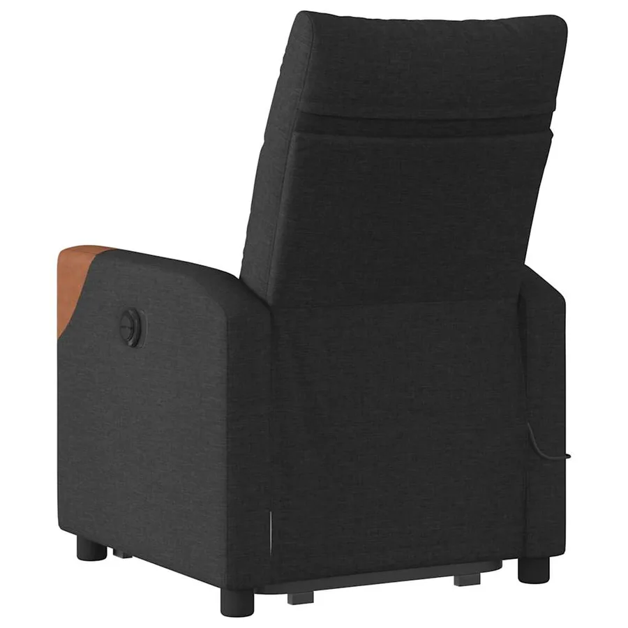 Fauteuil de massage inclinable Noir Tissu - 7