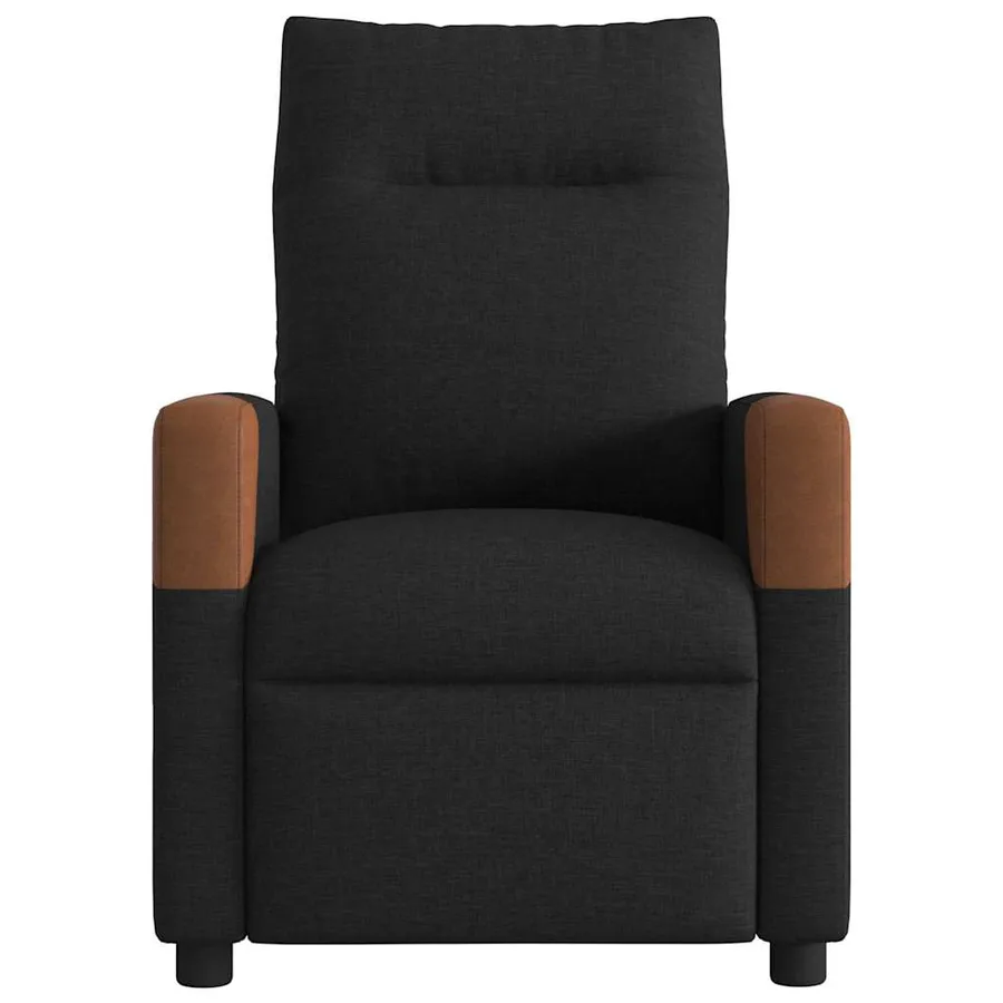 Fauteuil de massage inclinable électrique Noir Tissu - 5