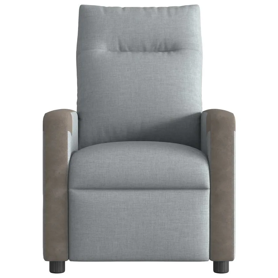 Fauteuil de massage inclinable Gris clair Tissu - 3