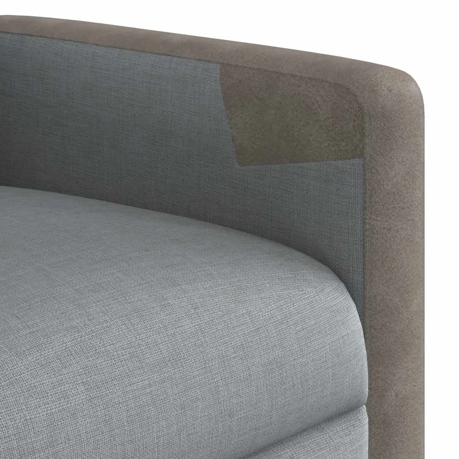 Fauteuil de massage inclinable Gris clair Tissu - 9
