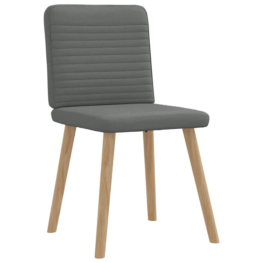 Chaises à manger lot de 6 gris foncé tissu - 3