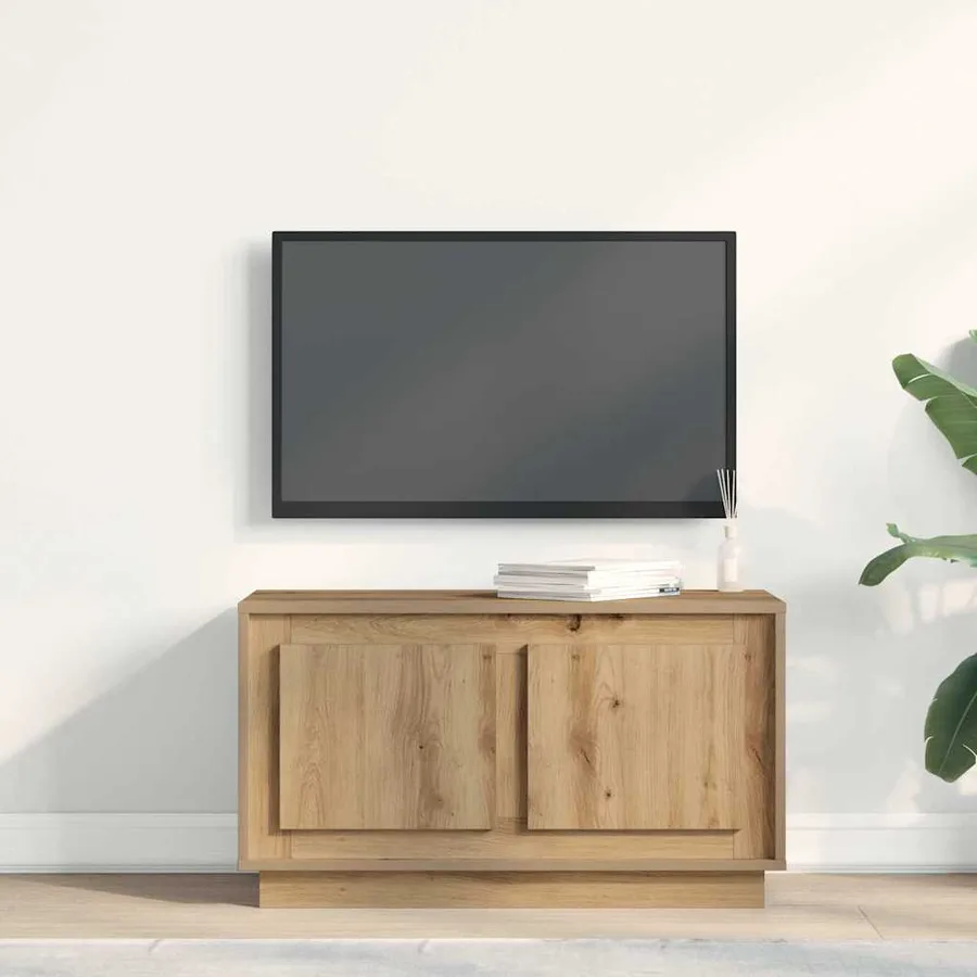 Meuble TV 80 x 35 x 45 cm chêne artisanal Bois d'ingénierie - 4