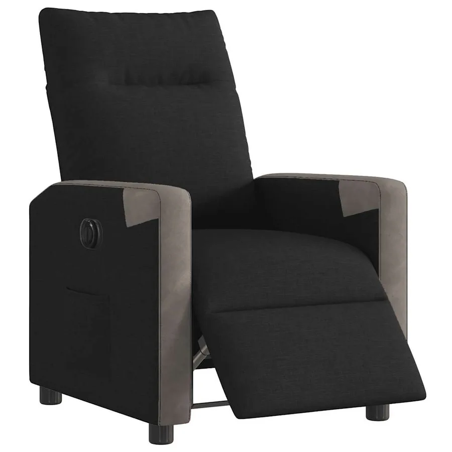 Fauteuil inclinable électrique Noir Tissu - 2