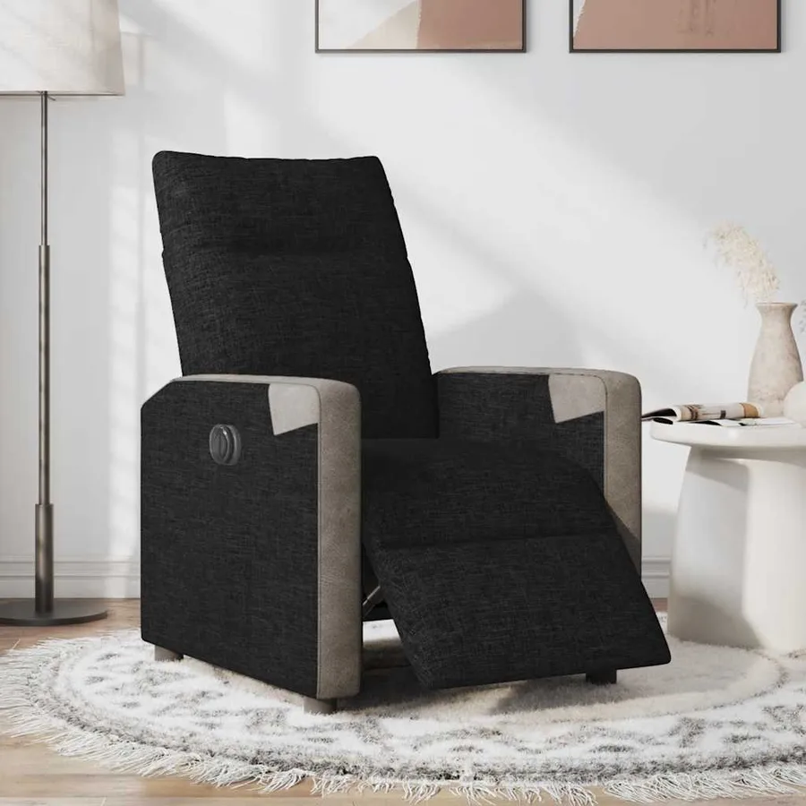 Fauteuil inclinable électrique Noir Tissu - 3