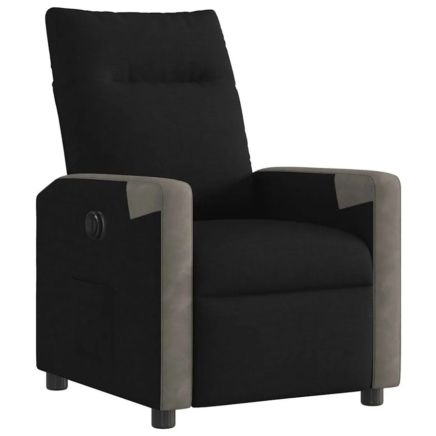 Fauteuil inclinable électrique Noir Tissu - 5