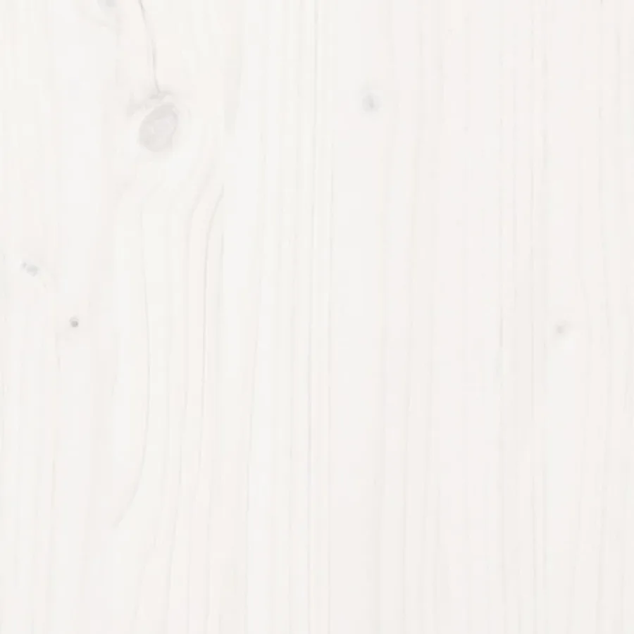 Cadre de lit sans matelas blanc bois massif 160x200 cm - 5