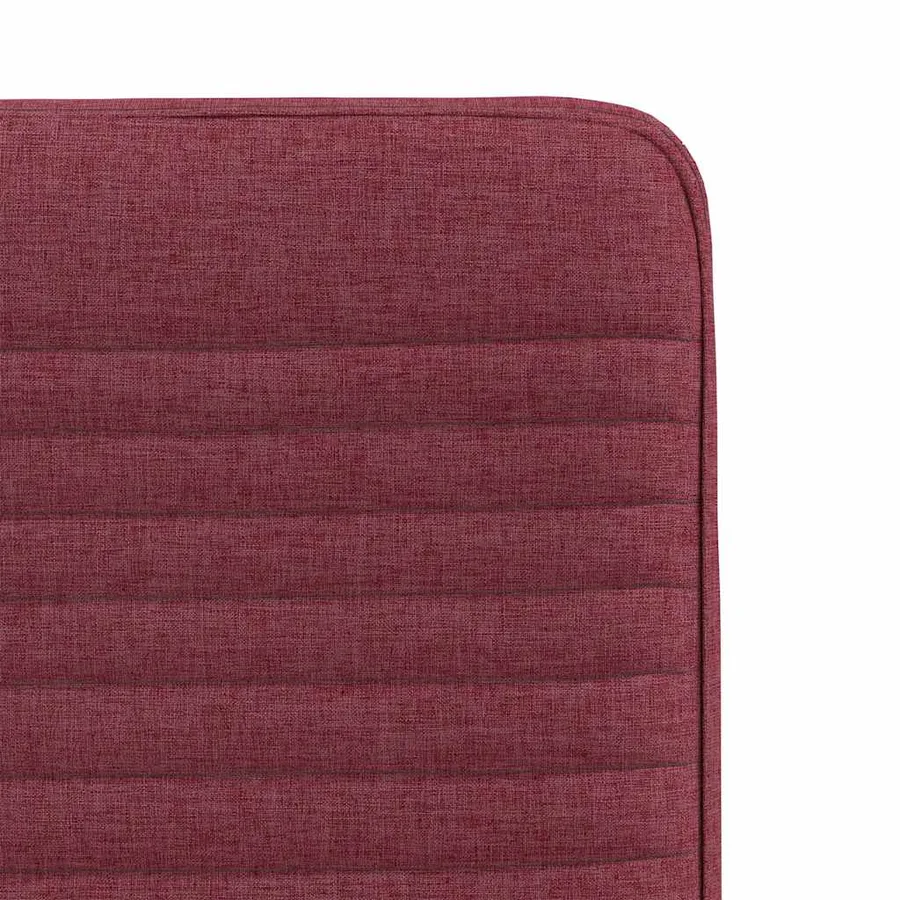 Chaises à manger lot de 4 rouge bordeaux tissu - 7