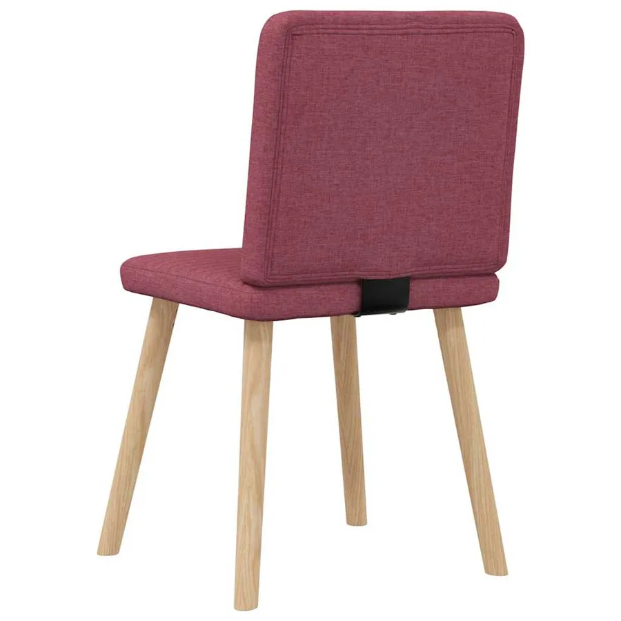 Chaises à manger lot de 6 rouge bordeaux tissu - 6