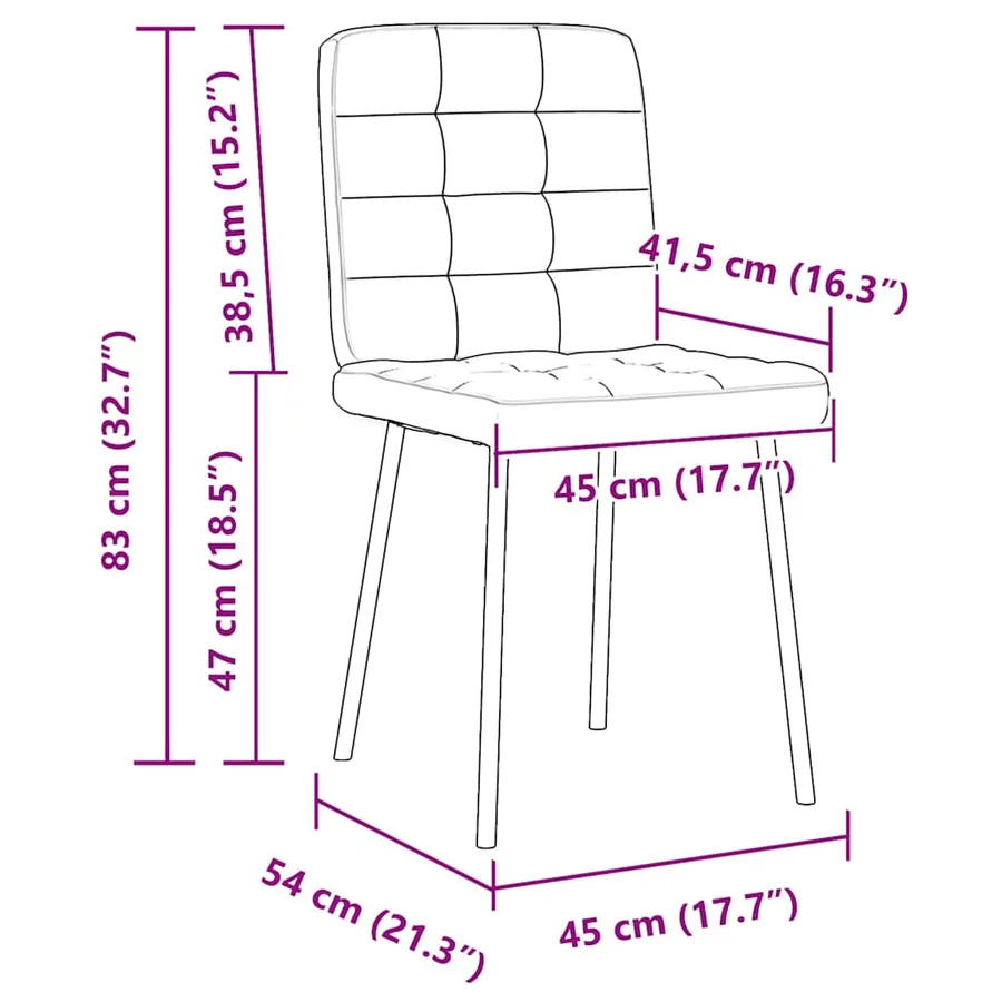 Chaises à manger lot de 6 gris clair velours - 9