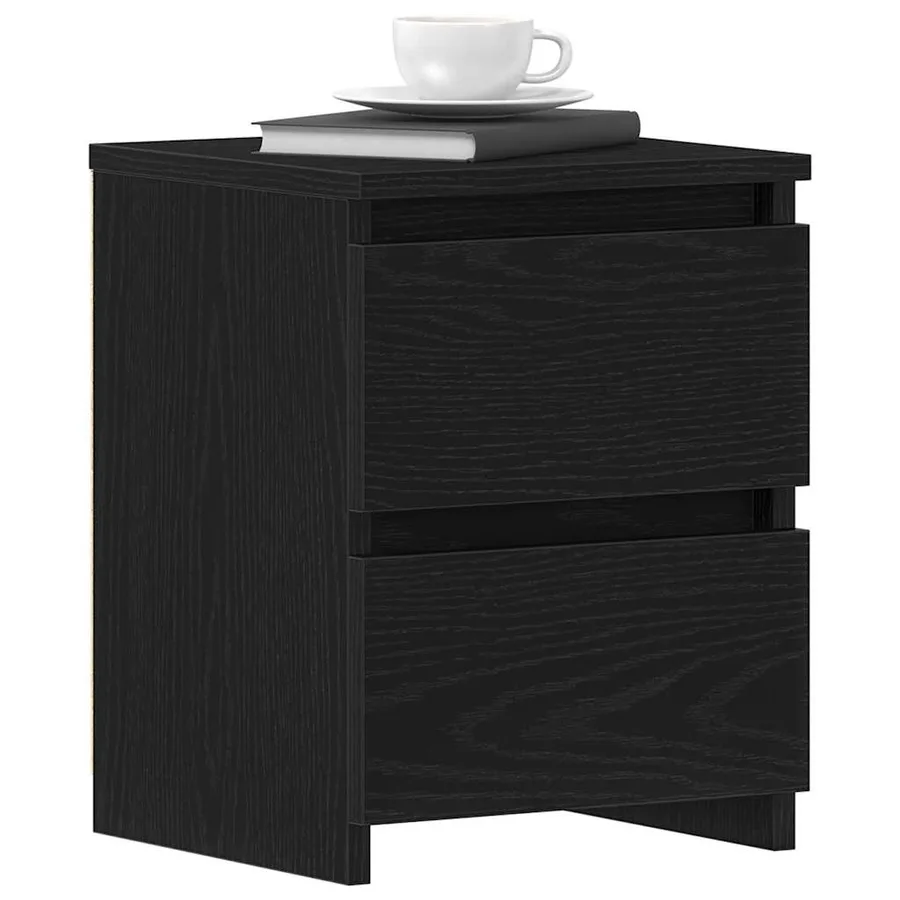 Cabinet de chevet avec tiroir 2 pcs Chêne noir 30 x 30 x 40 cm - 3
