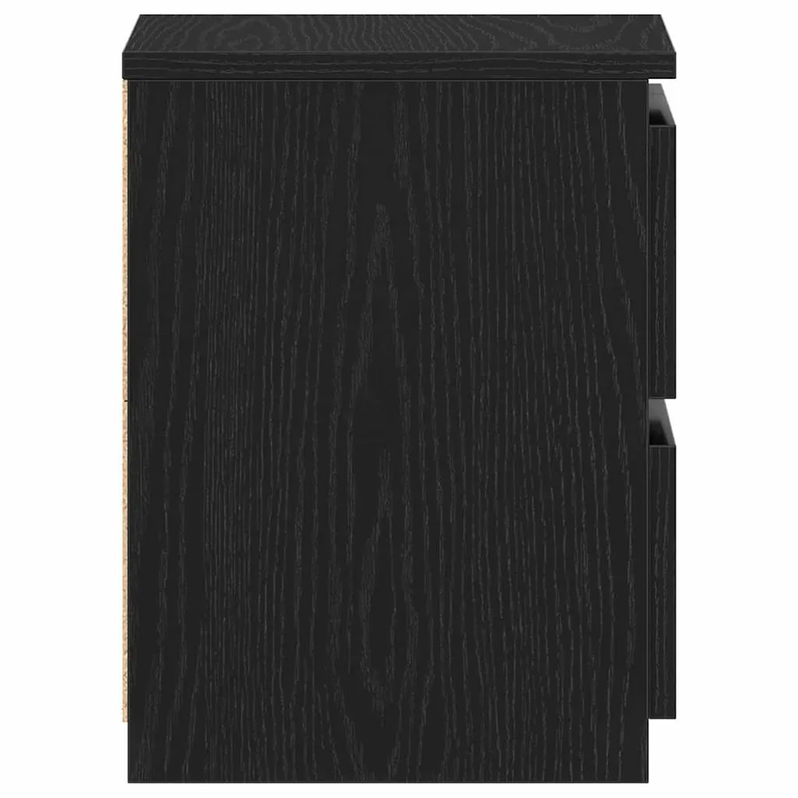 Cabinet de chevet avec tiroir 2 pcs Chêne noir 30 x 30 x 40 cm - 7