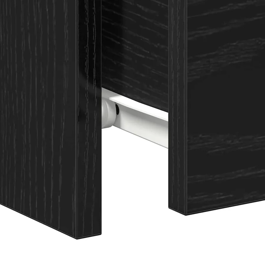 Cabinet de chevet avec tiroir 2 pcs Chêne noir 30 x 30 x 40 cm - 8