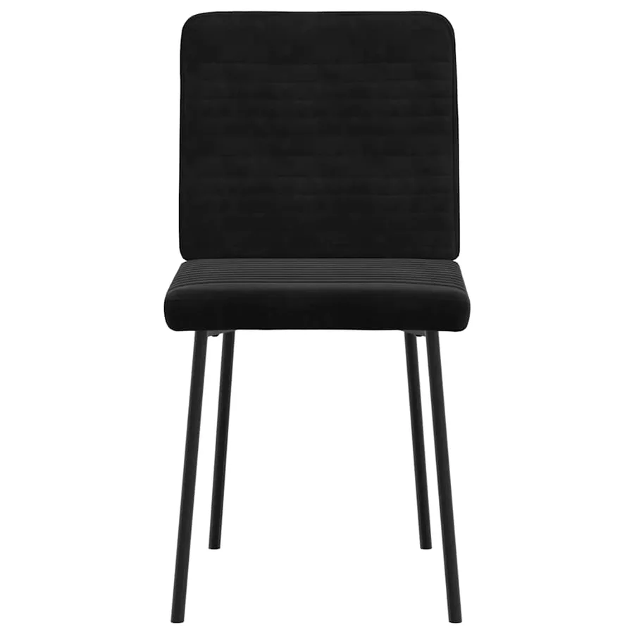 Chaises à manger lot de 4 Noir Velours - 4