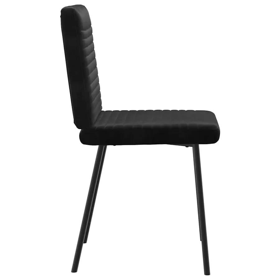 Chaises à manger lot de 4 Noir Velours - 5