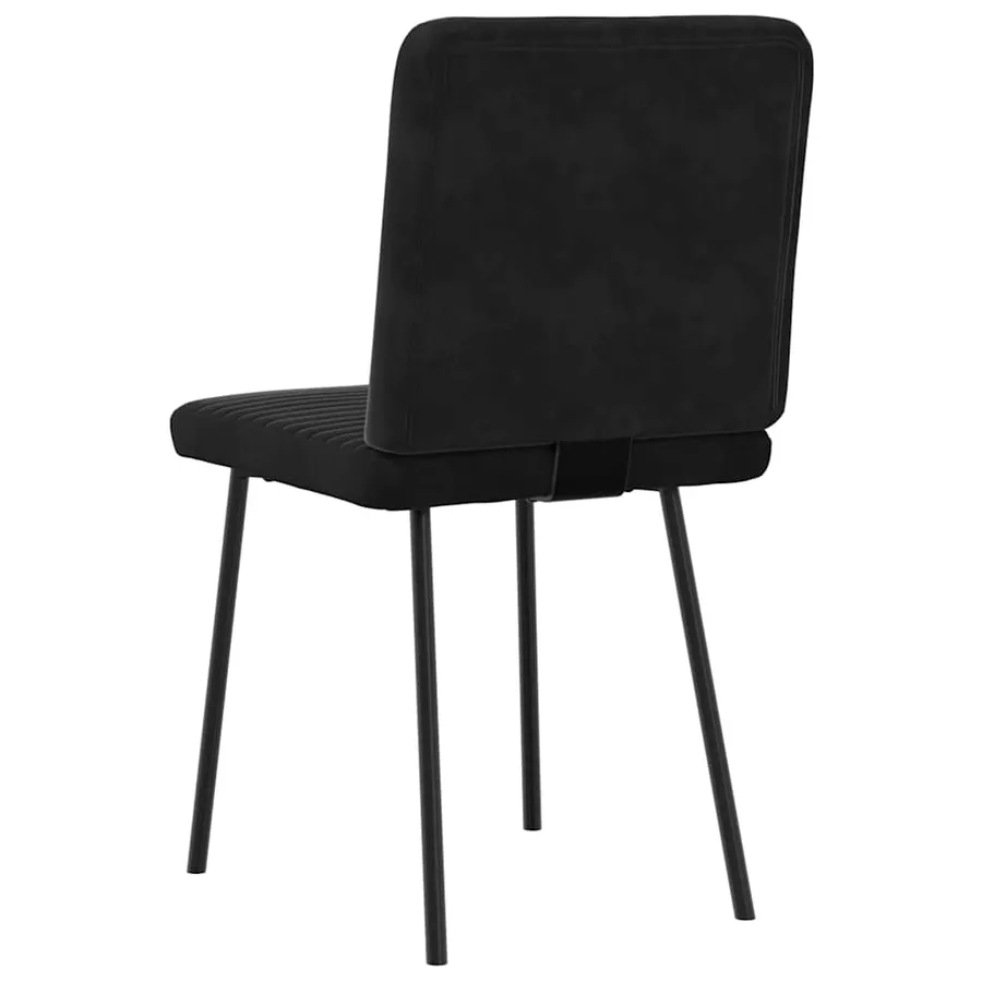 Chaises à manger lot de 4 Noir Velours - 6