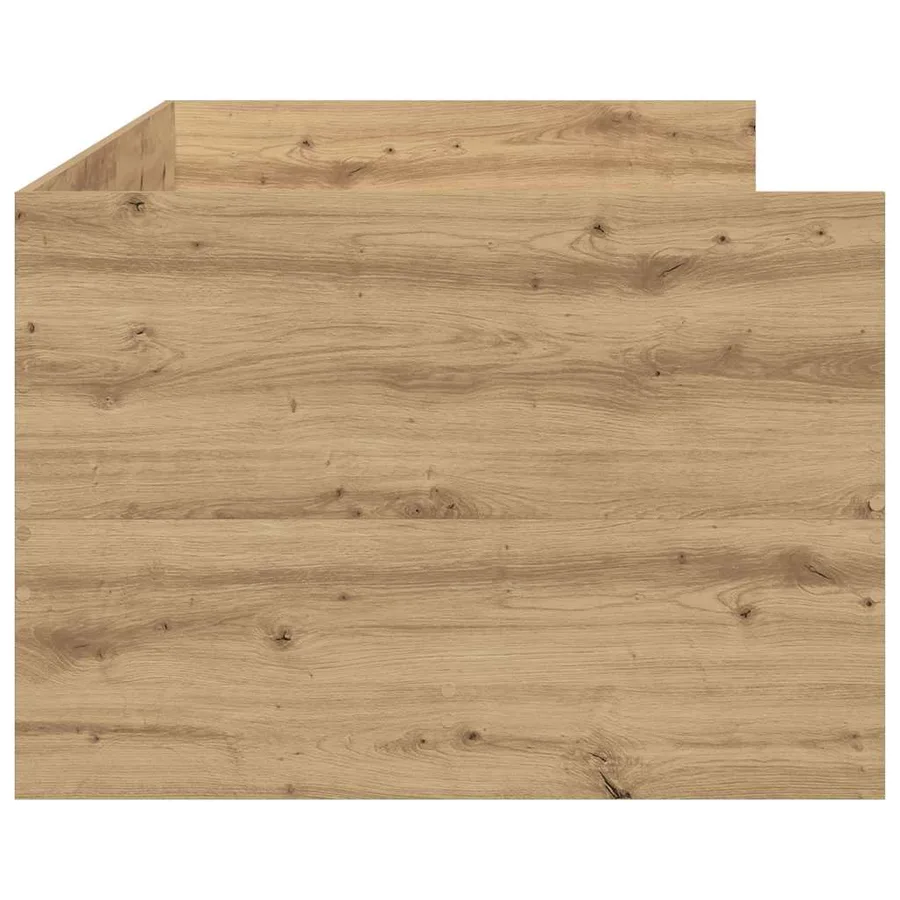 Lit d'appoint Chêne artisanal 90 x 190 cm Bois d'ingénierie - 5
