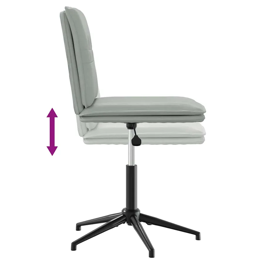 Chaise à manger Gris clair Velours - 6