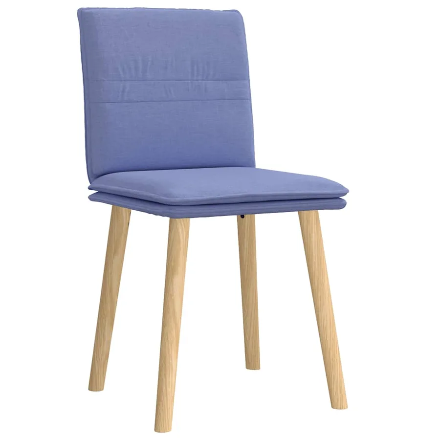 Chaises à manger lot de 2 bleu jean tissu - 3