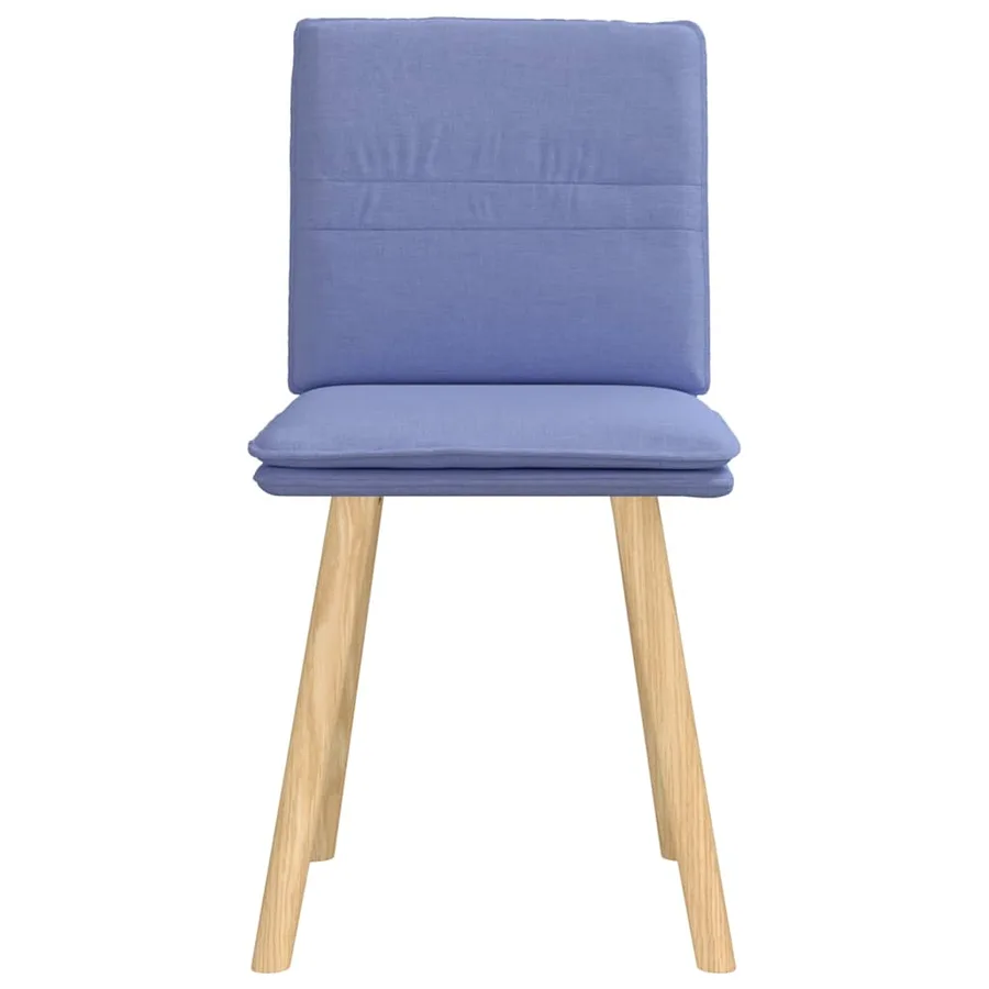 Chaises à manger lot de 2 bleu jean tissu - 4