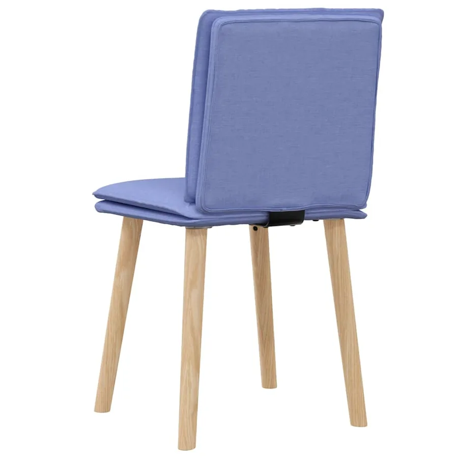 Chaises à manger lot de 2 bleu jean tissu - 6
