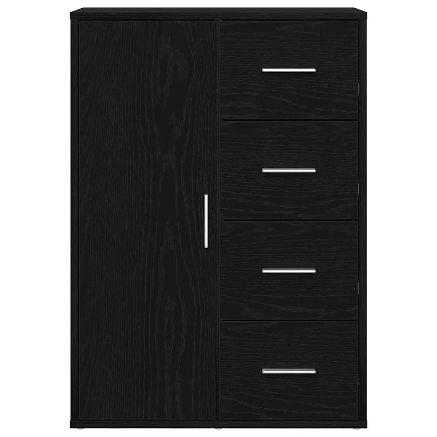 Buffet avec tiroir Chêne noir 60 x 31 x 84 cm Bois d'ingénierie - 2