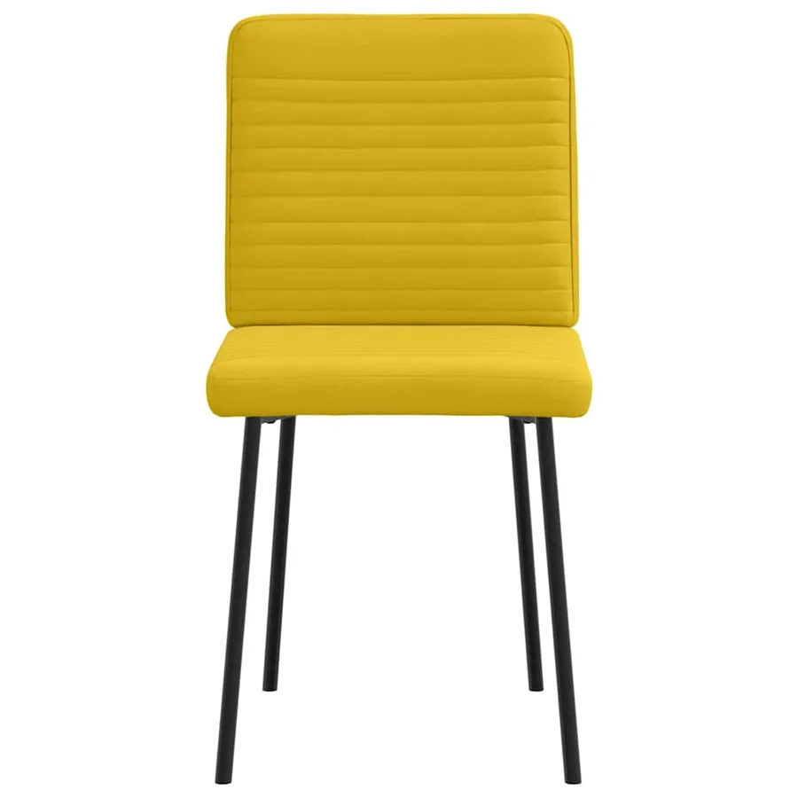 Chaises à manger lot de 2 Jaune Velours - 4