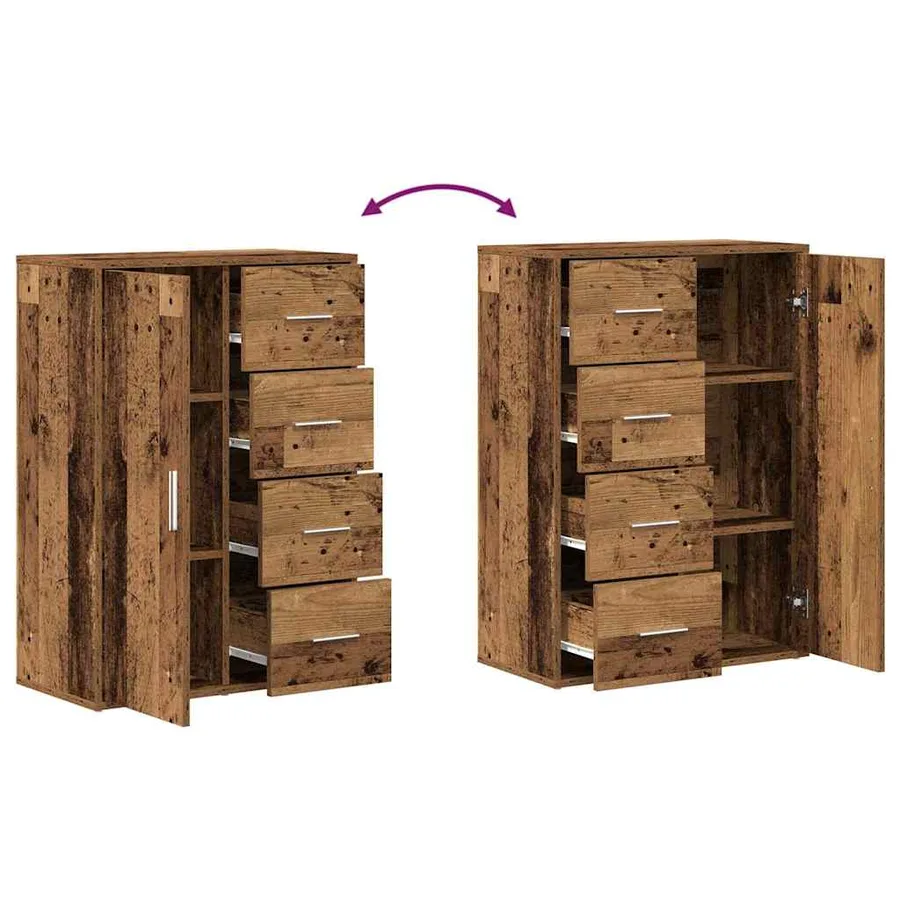 Buffet Bois ancien 60 x 31 x 84 cm Bois d'ingénierie - 6