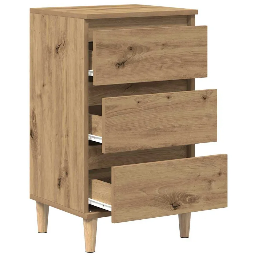 Cabinet de chevet Chêne artisanal 40 x 35 x 70 cm - 5