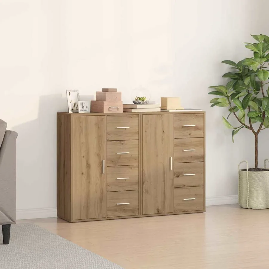 Buffet 2 pcs Chêne artisanal 60 x 31 x 84 cm Bois d'ingénierie