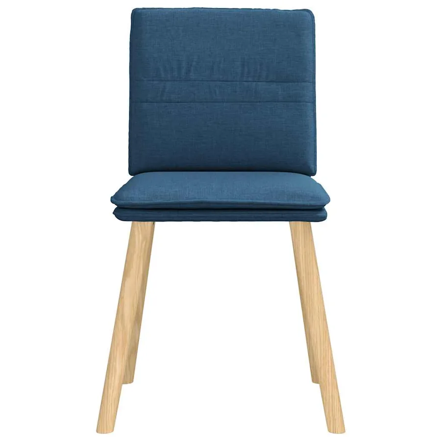 Chaises à manger lot de 4 bleu tissu - 4