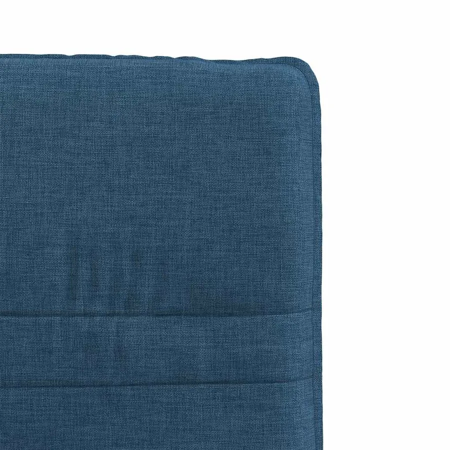 Chaises à manger lot de 4 bleu tissu - 7