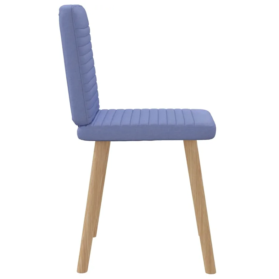 Chaises à manger lot de 2 bleu jean tissu - 5