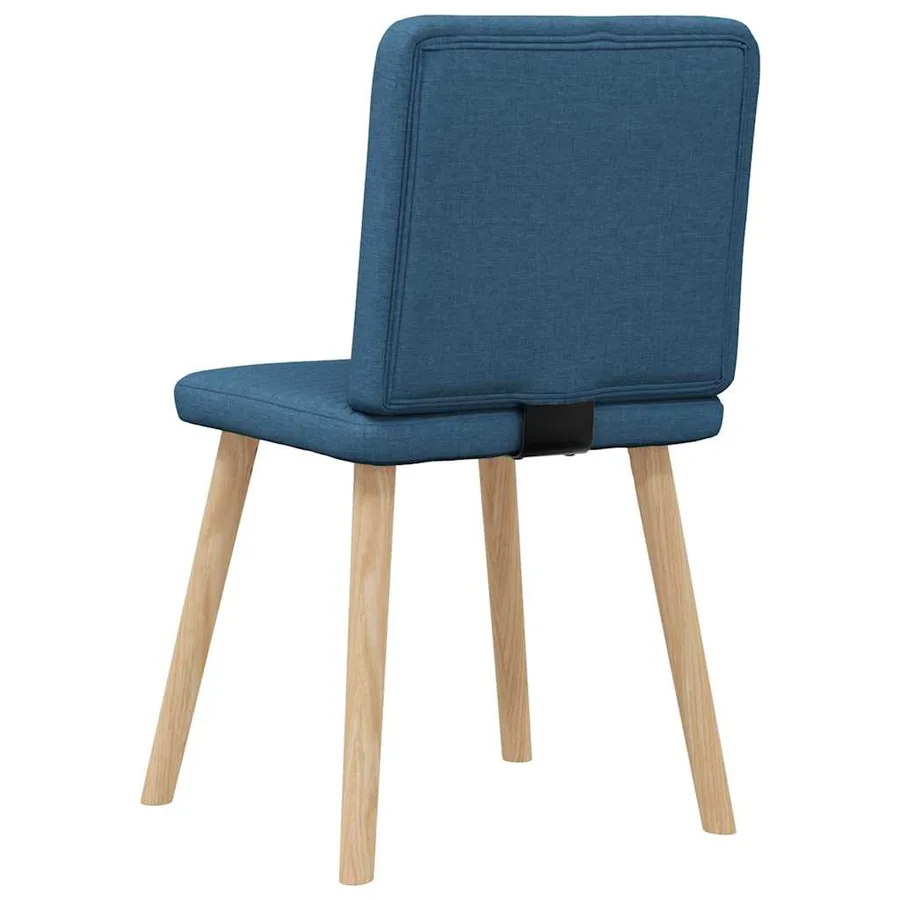 Chaises à manger lot de 6 bleu tissu - 6